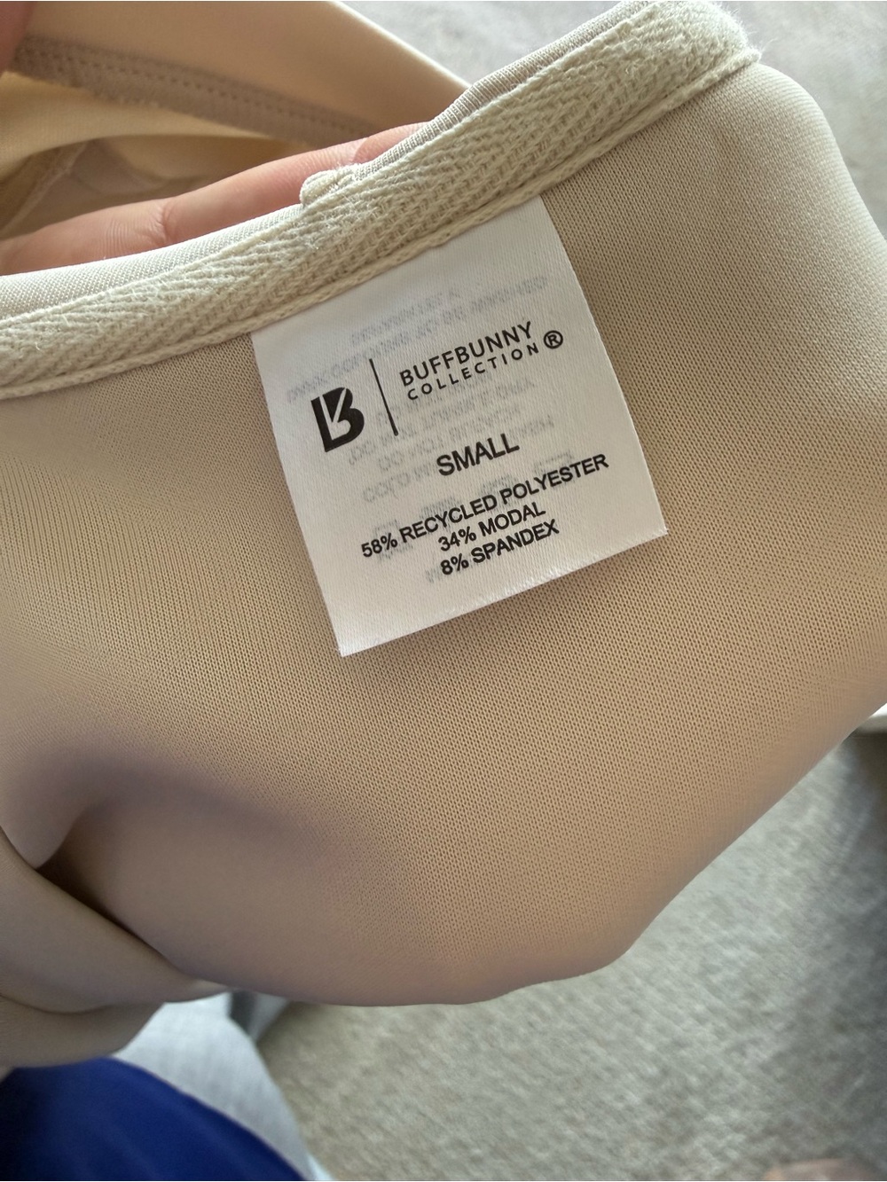 Buffbunny Cropped Hoodie in Light Beige - Picture 3 of 3